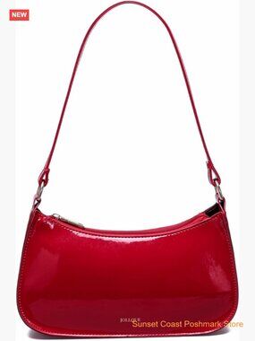 Small Patent Leather Shoulder Bag Crossbody Y2K Mini Clutch Purse